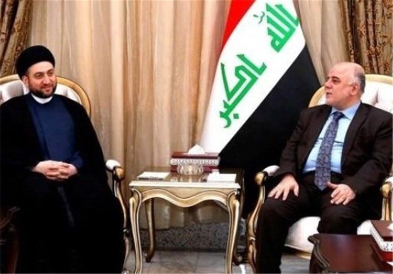 عراق|دیدار العبادی و حکیم/ برگزاری جلسه انتخاب رئیس‌جمهور در روز دوشنبه