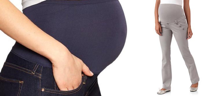 مدل شلوار بارداری با کش روی شکم