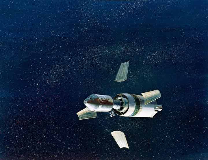 جدا شدن سفینه ماه‌نشین از فضاپیمای آپولو