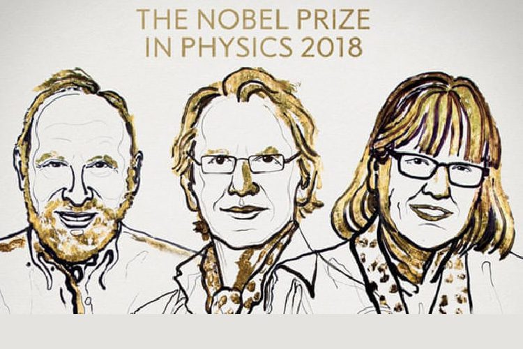 برندگان مشترک جایزه‌ نوبل فیزیک ۲۰۱۸: سه مخترع فیزیک لیزری