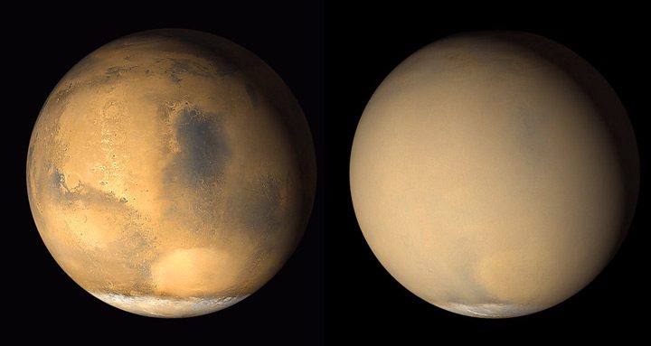 طوفان شن در مریخ