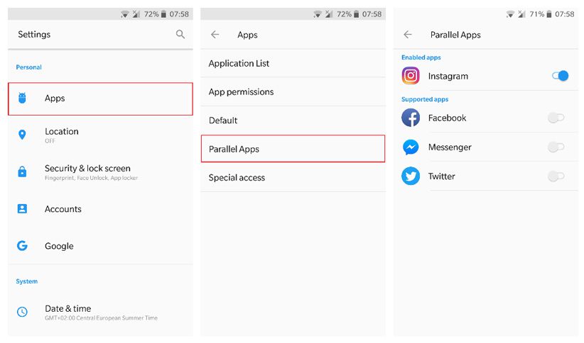 رابط کاربری OxygenOS