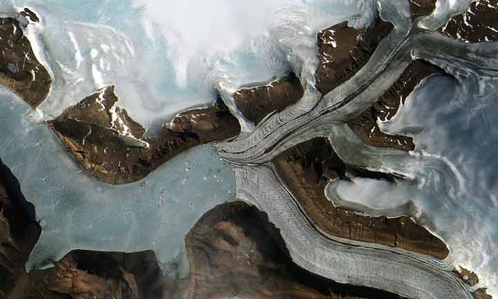 شکاف صفحه یخی گرینلند