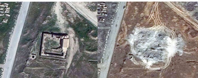 عکس ماهواره ای از تخریب صومعه