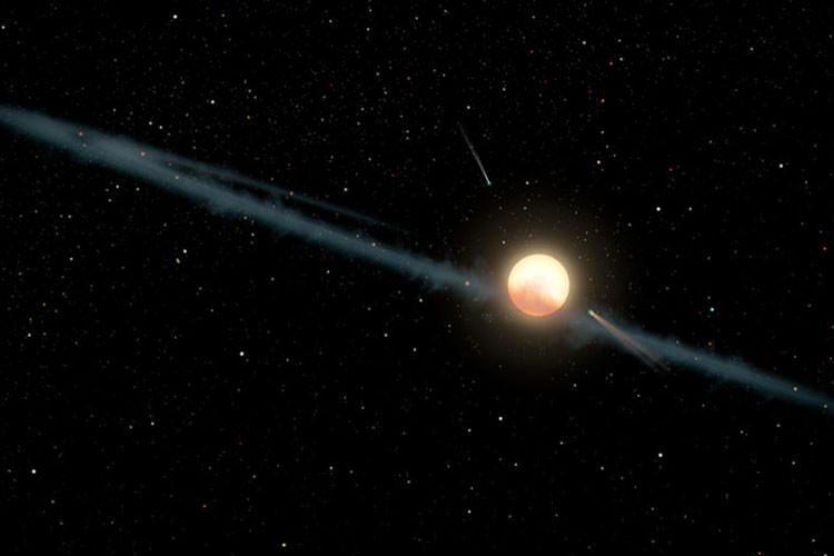 کشف ستاره‌‌ای با گردش جرمی شبیه به ابرسازه‌ بیگانه در مدار آن