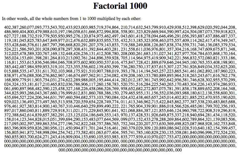 factorial