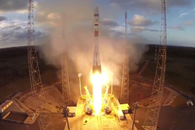 موشک روسی سایوز دو ماهواره‌ی اروپایی را از گویان فرانسه به مدار زمین برد