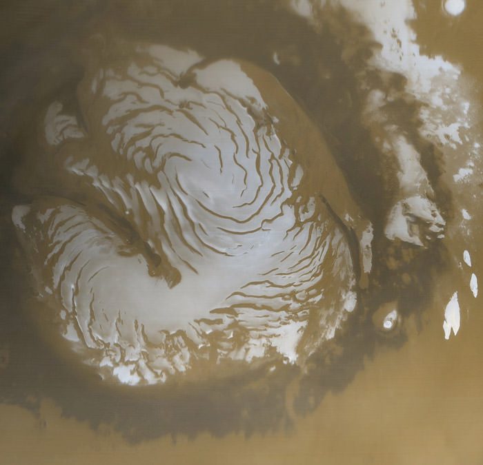 martian north polar cap