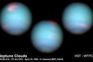 تصاویر مختلف ثبت شده توسط تلسکوپ هابل که تغییرات جوی این سیاره را نشان می‌دهند