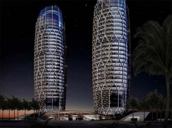 برج های دوقلوی حبابی آماده ساخت در ابو دبی