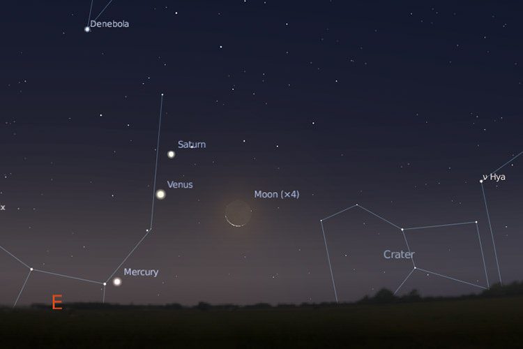 امشب بهترین زمان برای مشاهده سیاره تیر در آسمان ایران است