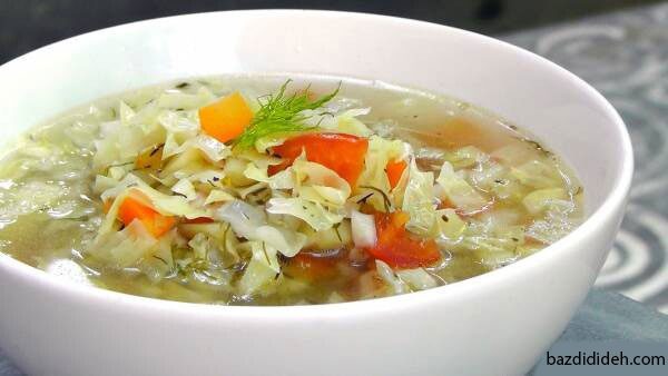 طرز تهیه سوپ کلم برای درمان سرماخوردگی